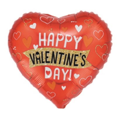 18寸桃心英文情人节