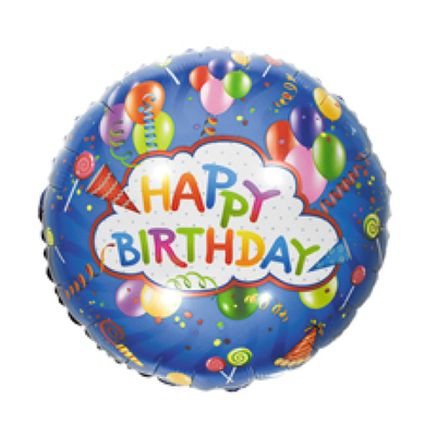 18寸圆球彩带气球生日