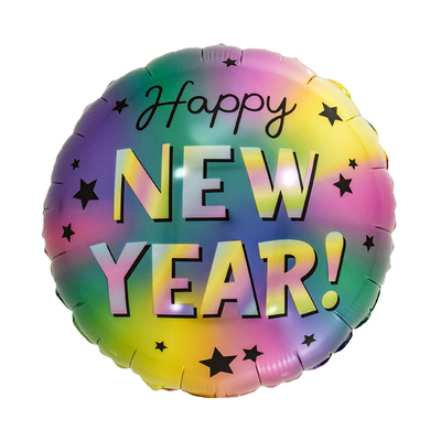 18寸圆形彩虹色新年
