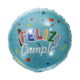 18 inch Round Spanish Party HBD（Blue/Pink）