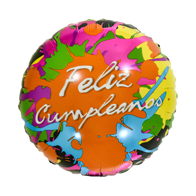 18寸圆形西语涂鸦生日