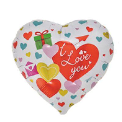 18寸桃心英文情人节